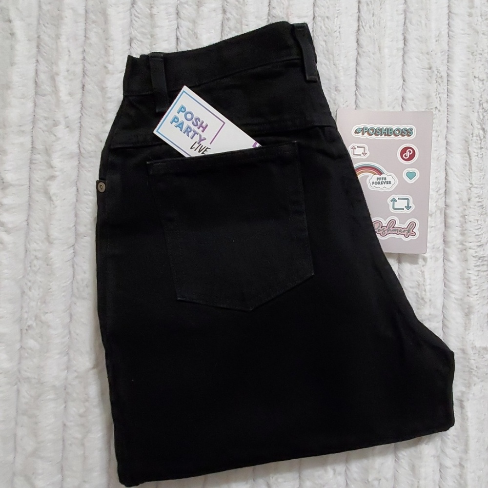 Vintage Chic by H-I-S• black high waist jeans size10 tall retro Mom jeans 80s - Picture 2 of 12